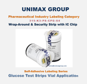 Glucose Test Strips Vial Labeling Machine for Wrap-Around & Security Strip Label with IC Chip
