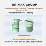 Glucose Test Strips Vial Top Labeling Machine with Tamper Proof Label ㄇ-Shape Seal Labeling System