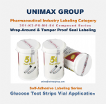 Glucose Test Strips Vial Compound Type Labeling Machine with Position Setting Wrap-Around & Tamper Proof Seal Labeling System